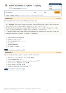 Kartkówka angielski klasa 8 B1 unit 6: czytanie: wyjazdy — B–E — okładka