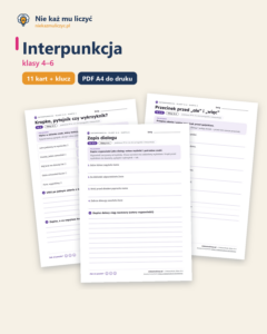 Interpunkcja, klasy 4–6 — 11 kart pracy PDF z kluczem — okładka
