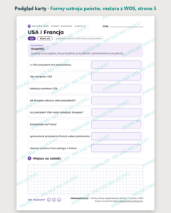 Formy ustroju współczesnych państw, matura z WOS — 9 kart PDF — podgląd karty, strona 5
