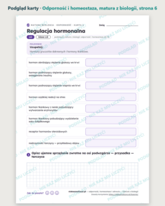 Odporność, homeostaza i zdrowie, matura z biologii — 10 kart PDF — podgląd karty, strona 6