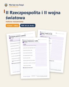 II Rzeczpospolita i II wojna światowa, matura z historii — 12 kart PDF — okładka