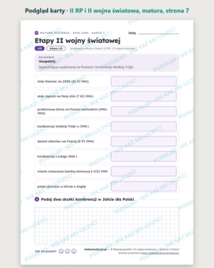 II Rzeczpospolita i II wojna światowa, matura z historii — 12 kart PDF — podgląd karty, strona 7