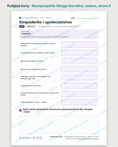 Rzeczpospolita Obojga Narodów, matura z historii — 11 kart PDF — podgląd karty, strona 6