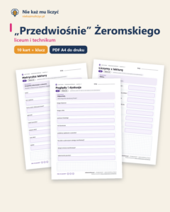 „Przedwiośnie” Żeromskiego — karty do lektury, liceum, 10 kart PDF — okładka