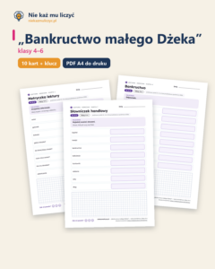 „Bankructwo małego Dżeka” — karty do lektury, klasy 4–6, 10 kart PDF — okładka