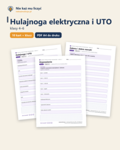 Hulajnoga elektryczna i UTO — technika, klasy 4–6, 10 kart PDF — okładka