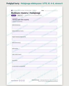 Hulajnoga elektryczna i UTO — technika, klasy 4–6, 10 kart PDF — podgląd karty, strona 6