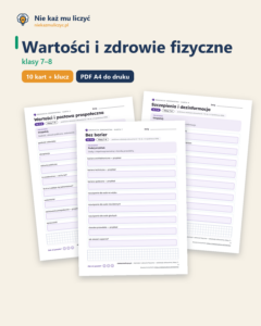 Wartości i zdrowie fizyczne — edukacja zdrowotna, klasy 7–8 — okładka