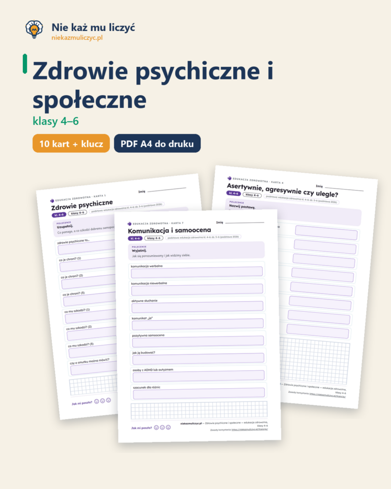 Zdrowie psychiczne i społeczne — edukacja zdrowotna, klasy 4–6 — okładka