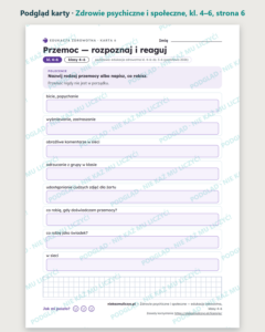 Zdrowie psychiczne i społeczne — edukacja zdrowotna, klasy 4–6 — podgląd karty, strona 6