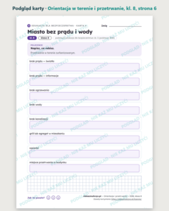 Orientacja w terenie i przetrwanie — EDB, klasa 8, 10 kart PDF — podgląd karty, strona 6