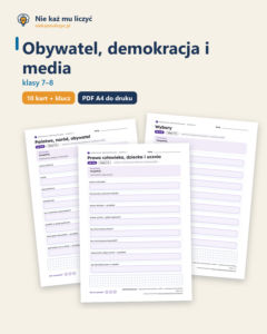 Obywatel, demokracja i media — edukacja obywatelska, klasy 7–8 — okładka