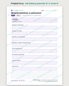 Jak badamy przyrodę — przyroda, klasa 4, 10 kart PDF — podgląd karty, strona 6