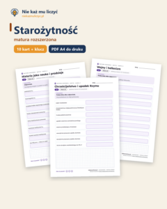 Starożytność — matura z historii — 10 kart PDF z kluczem — okładka