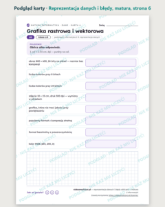 Reprezentacja danych i błędy, matura z informatyki — 10 kart PDF — podgląd karty, strona 6