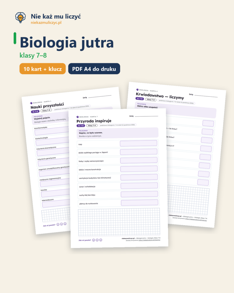 Biologia jutra — biologia, klasy 7–8, 10 kart PDF — okładka