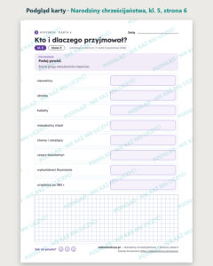Narodziny chrześcijaństwa — historia, klasa 5, 10 kart PDF — podgląd karty, strona 6