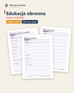Edukacja obronna — EDB, liceum, 10 kart PDF — okładka