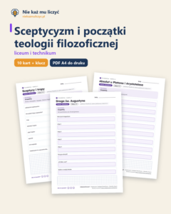 Sceptycyzm i początki teologii filozoficznej — filozofia, liceum — okładka