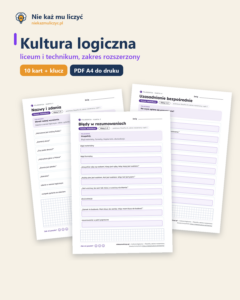 Kultura logiczna — filozofia, liceum, rozszerzony, 10 kart PDF — okładka