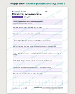 Kultura logiczna — filozofia, liceum, rozszerzony, 10 kart PDF — podgląd karty, strona 6