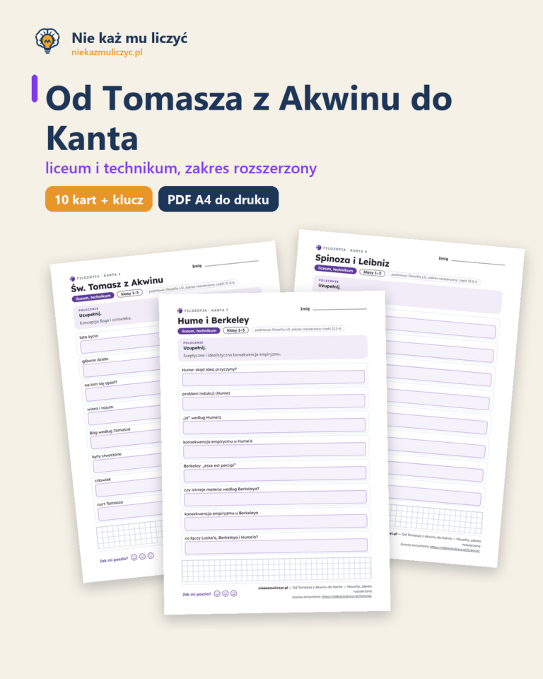 Od Tomasza z Akwinu do Kanta — filozofia, liceum, rozszerzony — okładka