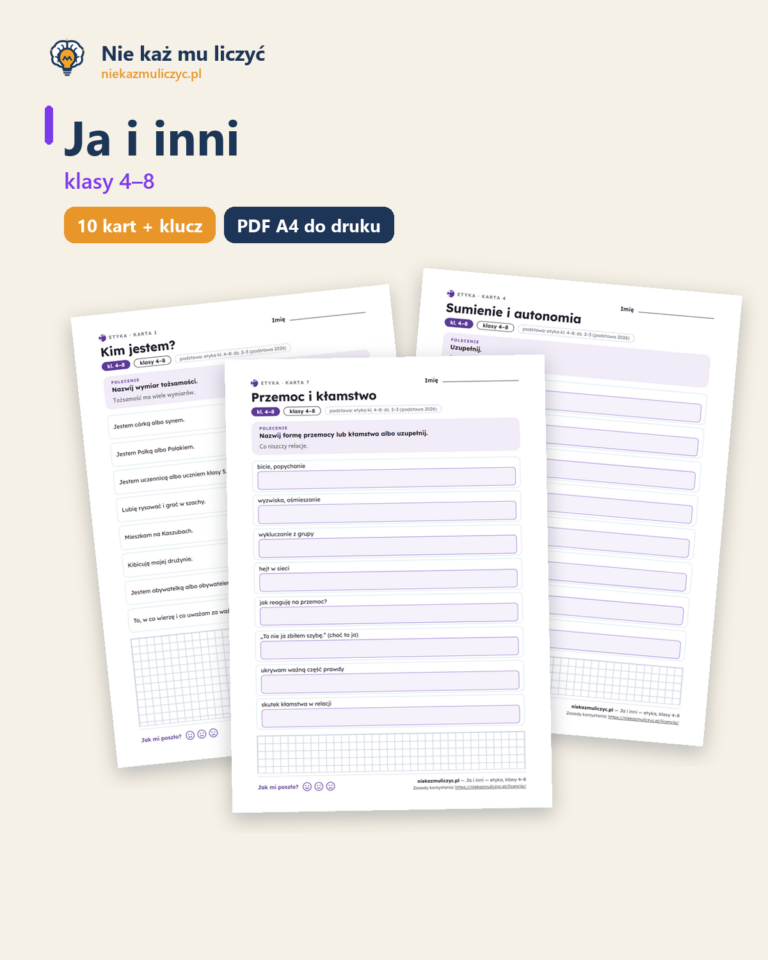 Ja i inni — etyka, klasy 4–8, 10 kart PDF — okładka
