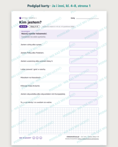 Ja i inni — etyka, klasy 4–8, 10 kart PDF — podgląd karty, strona 1