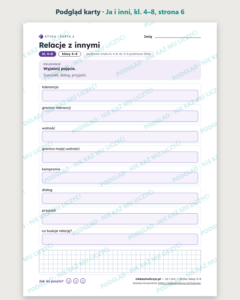 Ja i inni — etyka, klasy 4–8, 10 kart PDF — podgląd karty, strona 6