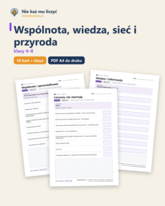 Wspólnota, wiedza, sieć i przyroda — etyka, klasy 4–8, 10 kart PDF — okładka