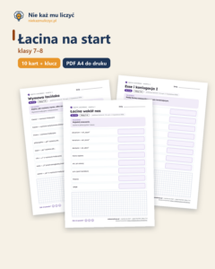 Łacina na start — łacina, klasy 7–8, 10 kart PDF — okładka