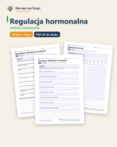 Regulacja hormonalna — matura z biologii — 10 kart PDF z kluczem — okładka