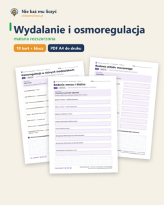 Wydalanie i osmoregulacja — matura z biologii — 10 kart PDF z kluczem — okładka