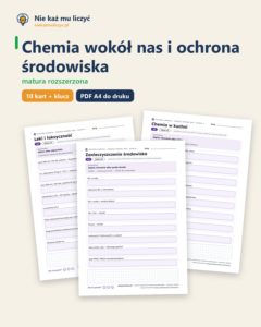 Chemia wokół nas i ochrona środowiska, matura z chemii — 10 kart PDF — okładka
