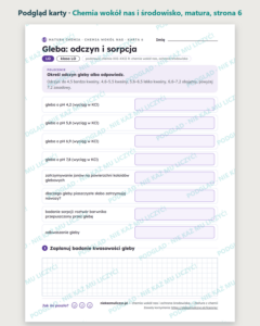 Chemia wokół nas i ochrona środowiska, matura z chemii — 10 kart PDF — podgląd karty, strona 6