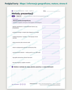 Mapa i informacja geograficzna, matura z geografii — 10 kart PDF — podgląd karty, strona 6