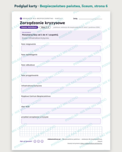 Bezpieczeństwo państwa — EDB, liceum, 10 kart PDF — podgląd karty, strona 6