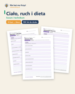 Ciało, ruch i dieta — edukacja zdrowotna, liceum, 10 kart PDF — okładka