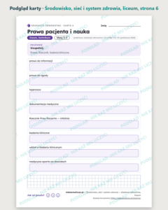 Środowisko, sieć i system zdrowia — edukacja zdrowotna, liceum — podgląd karty, strona 6