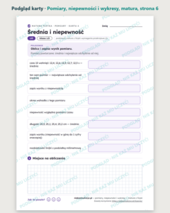 Pomiary, niepewności i wykresy, matura z fizyki — 10 kart PDF — podgląd karty, strona 6
