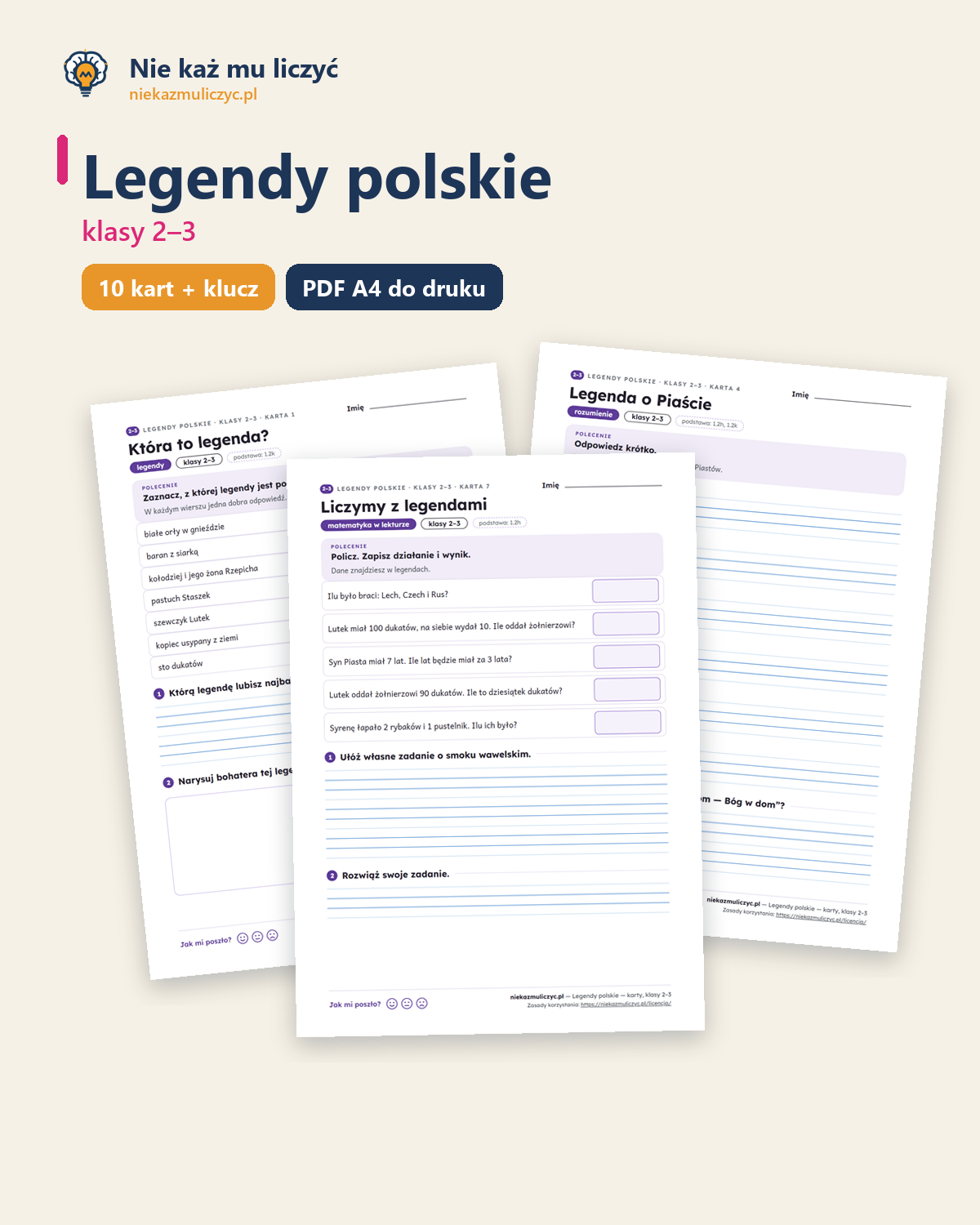 Okładka: Legendy polskie – karty do lektury
