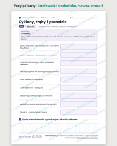 Strefowość i problemy środowiskowe, matura z geografii — 10 kart PDF — podgląd karty, strona 6