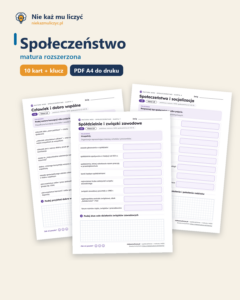 Społeczeństwo — matura z WOS — 10 kart PDF z kluczem — okładka
