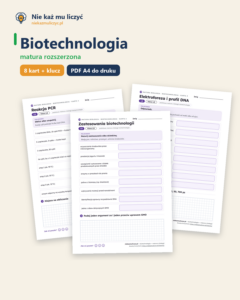 Biotechnologia — matura z biologii — 8 kart PDF z kluczem — okładka