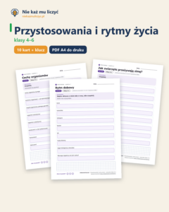 Przystosowania i rytmy życia — przyroda, klasy 4–6, 10 kart PDF — okładka