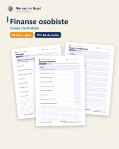 Finanse osobiste — biznes i zarządzanie, liceum, 10 kart PDF — okładka