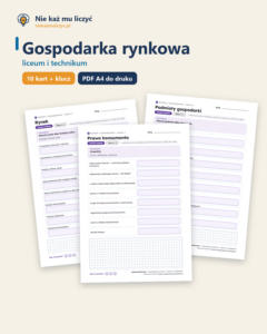 Gospodarka rynkowa — biznes i zarządzanie, liceum, 10 kart PDF — okładka