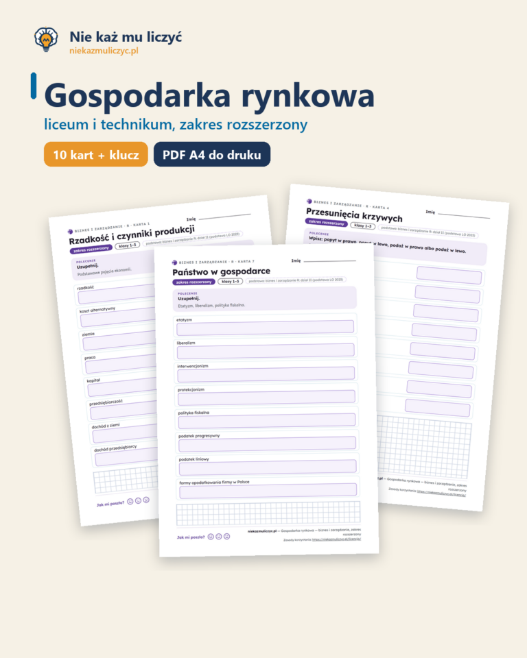 Gospodarka rynkowa — biznes i zarządzanie, liceum, rozszerzony — okładka