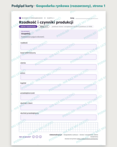 Gospodarka rynkowa — biznes i zarządzanie, liceum, rozszerzony — podgląd karty, strona 1