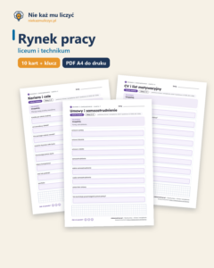 Rynek pracy — biznes i zarządzanie, liceum, 10 kart PDF — okładka
